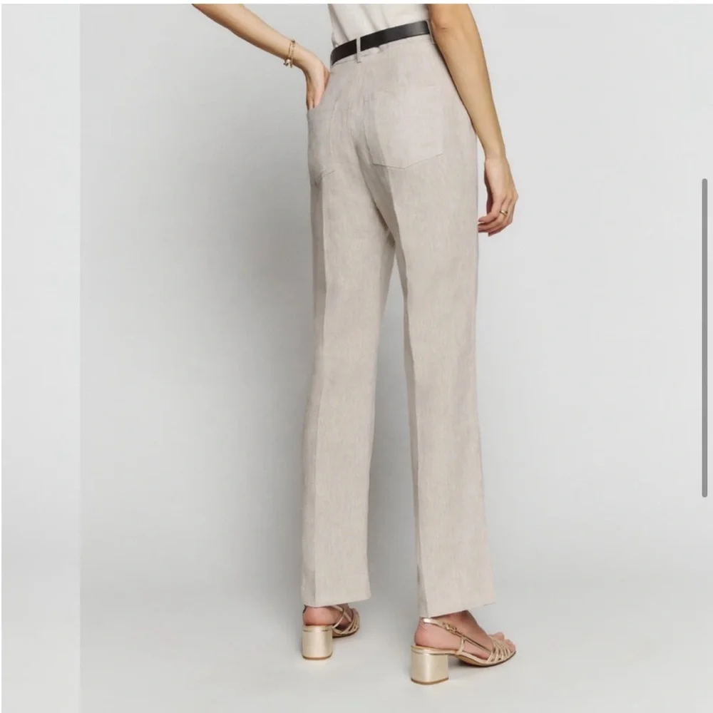 NEW Reformation Freddie Wide Leg Linen Pants 10